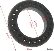 Tire - 9.5x2, Circular Honeycomb, Solid, Black - PBC40K09F1