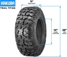 Tire - Hakuba Trail Titan Offroad, 28x11-14, 8 Ply, ATV / UTV - 40A281114H-1 - PBC4241EF1