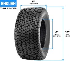 Tire - Hakuba Turftender, 13x5.00-6, 4 Ply, Lawn&Garden - 40G1356H - PBC3929EF1