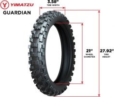 Tire - Yimatzu Bulwark 100/100-18, 59M, 18 Inch, Dirt Bike/MX - 40D1810Y - PBC4099EF1