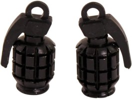 Valve Stem Caps - Black Grenades - 40A9000BK - PBC3390F1