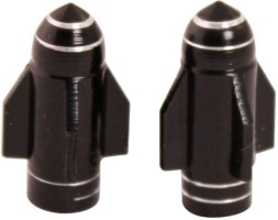 Valve Stem Caps - Black Rockets - 40A9010BK - PBC3422F1