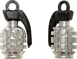 Valve Stem Caps - Chrome Grenades - 40A9040CR - PBC3527F1