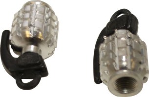 Valve Stem Caps - Chrome Grenades - 40A9040CR - PBC3527F1