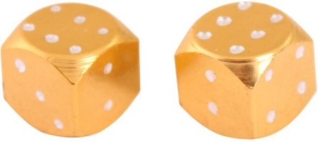 Valve Stem Caps - Gold Dice - 40A9020GD - PBC3491F1