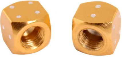 Valve Stem Caps - Gold Dice - 40A9020GD - PBC3491F1