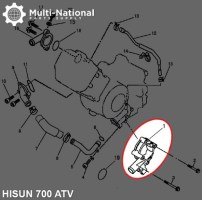 Water Pump - ATV, Hisun, 500-700cc - 20A7050 - PBC1460F1