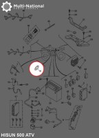 Water Temperature Sensor - ATV, Hisun, 400-800cc - 20A4340 - PBC2000F1