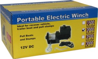 Winch - MNPS 2000 lb 12 Volt (820W / 1.1HP) Cabled Switch - PBC000-CBLF1
