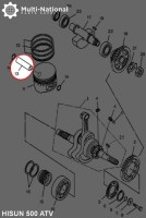 Wrist Pin - Hisun, 400-500cc, ATV/UTV - 30A8642 - PBC1512F1