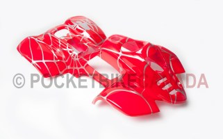 Red Plastic Fender Body Kit for 50cc/110cc, 802/Mini Spyder, ATV Quad 4 Stroke - 802SpyderRed