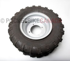 22x10-10 ShuangYi 44F & Silver 4 Hole Rim for ATV - 813 Rear
