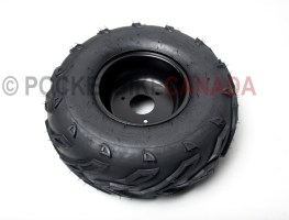 16x8-7 (160/70-7) Tubeless FY-002 Tire & 3 Hole Black Rim for ATV - G1020009-1