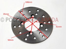 Front Drilled Brake Rotor for 110cc, T1 Rebel, ATV Quad 4-Stroke - G1020030