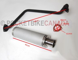 Exhaust Manifold Muffler for 150cc, GB150/Utility Hummer, ATV Quad 4-Stroke - G1080035