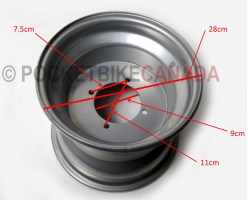 Front Rim 4 Bolt Mounting for 200cc T3 Rebel ATV Quad 4-Stroke - G1090022