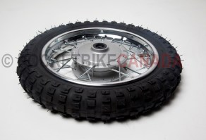Chrome Wheel & Tire Set w/ Hub Bearing Front 50cc X21A Dirt Bike - G2030043