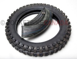 90/100-14 YuanXing DOT Tire & 2.75/3.00-14 Locking Stem Inner Tube for DirtBike - G2070014-2