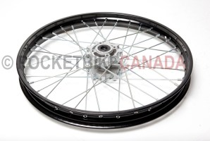 1.40x19 Black Wheel with Chrome Spokes Incl. Hub & Bearing for DirtBike - G2080024