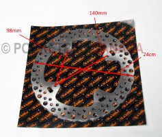 Rear Cross Drilled Rotor for 250cc, X37(2V), Dirt Bike 4 Stroke - G2110011