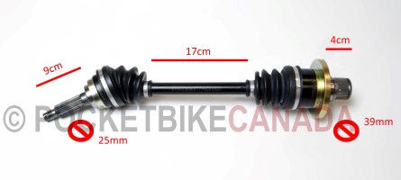 Rear Left Axle Half Shaft for Ranger 600cc UTV Side by Side ROV - G8020017