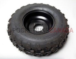 21x7-10 (185/80-10) Tubeless ST Tire & 4 Hole Black Rim for ATV - G1080007