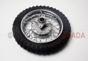 Chrome Wheel & Tire Set w/ Hub Bearing Rear 50cc X21A Dirt Bike - G2030042