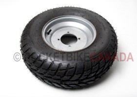 21x7-10 Tubeless ST Tire & 4 Hole Silver Rim for ATV - GT150_FRONT-1