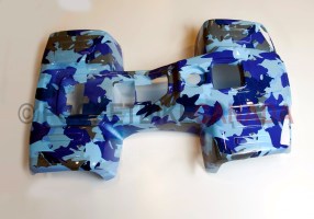 Blue Camo Plastic Fender Body Kit for 110cc 817/Mini Hummer, ATV Quad 4 Stroke - MiniHummerBlueCamo