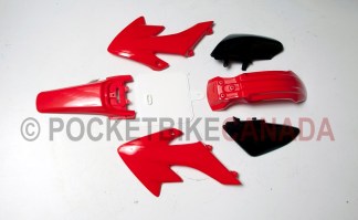 Red Body Kit for 110cc, X21D, Dirt Bike, Motorcycle, 4 Cycle - X21DRed